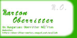 marton oberritter business card